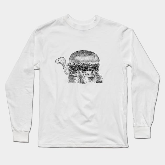 Tortoise Burger Long Sleeve T-Shirt by popcornpunk